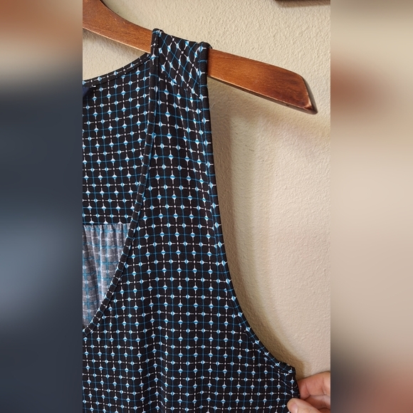 Hatley Ella Sleeveless Jumpsuit Racerback Navy Tassels Stretch Womens Size M - Picture 3 of 10